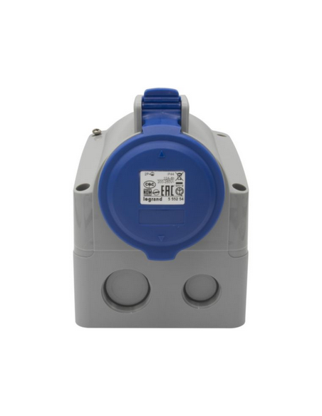 Prise saillie fixe P17 IP44 32A de 200V à 250V 2P+T LEGRAND 555254