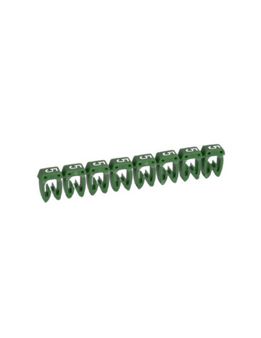 Repère CAB 3 pour filerie 4mm² à 6mm² avec chiffre 5Vert