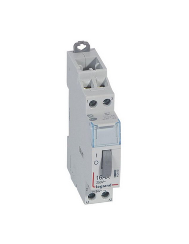 Télérupteur CX³ standard bornes à vis 2 Pôles 16A 250V~ contact 2F tension commande 24V~ 1 module LEGRAND 412410