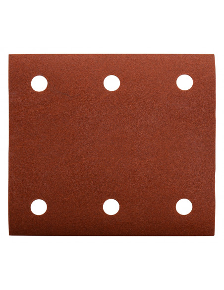 10 Feuilles rectangulaires abrasives 114x102 mm 3 + 3 trous Auto-agrippant Bois/Métal Grain 150 MAKITA P-33130