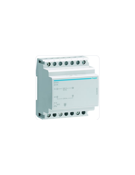 Transformateur sécurité 20VA 24V HAGER ST310