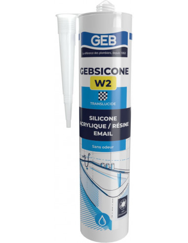 Cartouche GEBSICONE W2 310ml Translucide GEB 890502