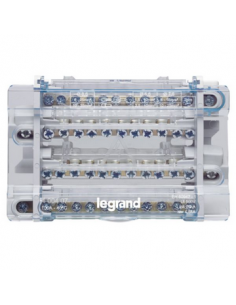 Répartiteur modulaire à barreaux étagés tétrapolaire 100A 11 départs 8 modules LEGRAND 400407 2