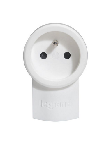 Fiche double fonction 2P+T 16A 250V pour branchement de 2 appareils sur une même prise LEGRAND 050461