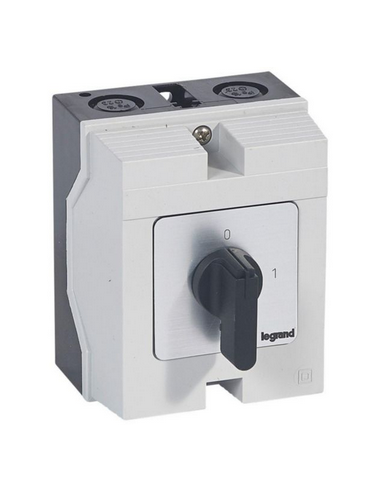 Commutateur à cames interrupteur marche/arrêt PR17 2 pôles 2 contacts boîtier 96x120mm LEGRAND 027716