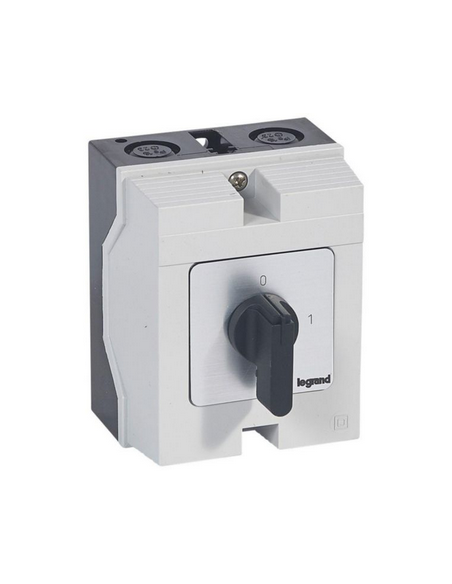 Commutateur à cames interrupteur marche/arrêt PR17 2 pôles 2 contacts boîtier 96x120mm LEGRAND 027716