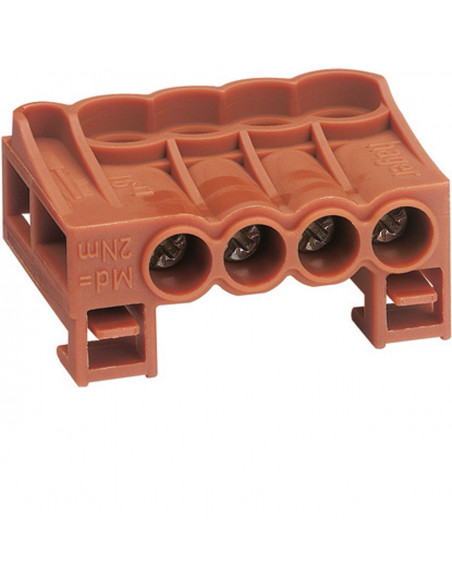 Bornier arrivée phase a cage 4x25mm2 HAGER KN04P