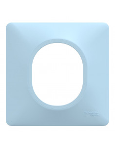 OVALIS PLAQUE DE FINITION 1 POSTE BLEU AZURIN SCHNEIDER S320702C 2