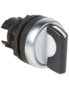 Bouton tournant non lumineux manette noire IP69 Osmoz composable 3 positions droite et gauche rappel centre 45° LEGRAND 023928
