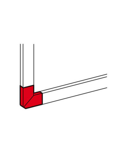 Angle plat 90° pour goulottes DLP monobloc 65x195mm blanc LEGRAND 010793