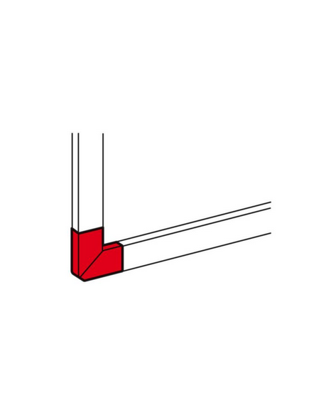 Angle plat 90° pour goulottes DLP monobloc 65x195mm blanc LEGRAND 010793