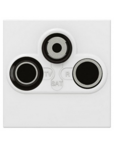 Prise TV-R-SAT Mosaic FM et DAB+ 2 modules blanc LEGRAND 078786 2