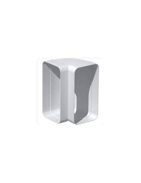 Coude 90° vertical PVC rigide rectangulaire 55 x 110 mm gamme TUBPLA S&P (UNELVENT) 833646