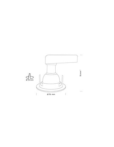 SPOT ENCASTRE MERCURE IP65 GU10 CR BLANC AEROSPOT 722701