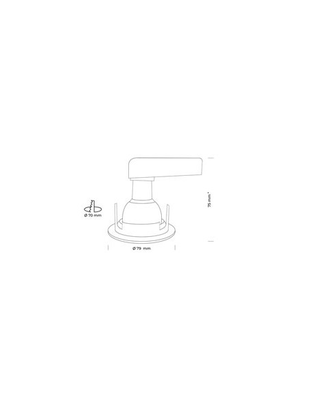 SPOT ENCASTRE MERCURE IP65 GU10 CR BLANC AEROSPOT 722701