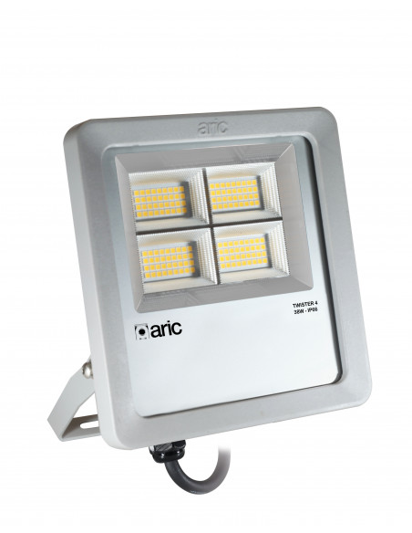 PROJECTEUR TWISTER 4 gris 38W 3000K IP66 IK08 5700lm 90° 50000h ARIC 51662