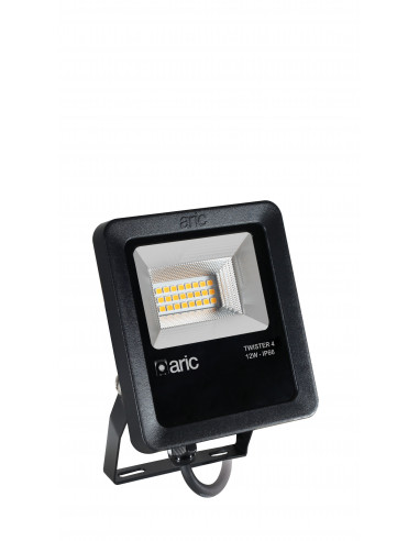 PROJECTEUR TWISTER 4 noir 12W 3000K IP66 IK08 1620lm 90° 50000h ARIC 51666