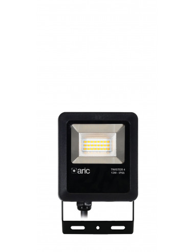 PROJECTEUR TWISTER 4 noir 12W 3000K IP66 IK08 1620lm 90° 50000h ARIC 51666