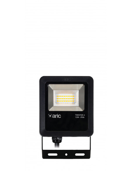 PROJECTEUR TWISTER 4 noir 12W 3000K IP66 IK08 1620lm 90° 50000h ARIC 51666