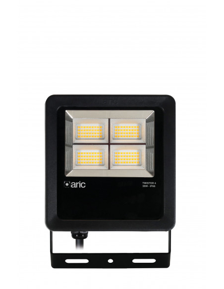 PROJECTEUR TWISTER 4 noir 38W 4000K IP66 IK08 6080lm 90° 50000h ARIC 51680