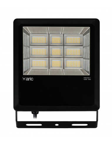 PROJECTEUR TWISTER 4 noir 120W 4000K IP66 IK08 19200lm 90° 50000h ARIC 51683