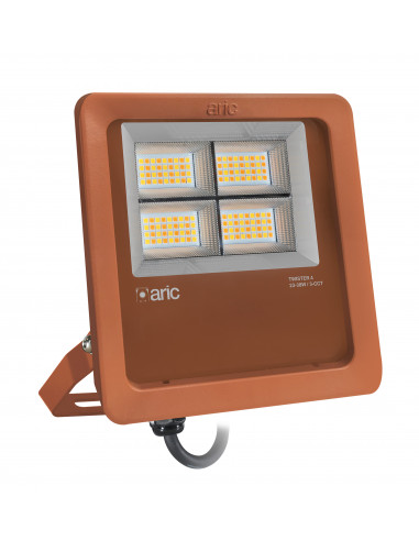 PROJECTEUR TWISTER 4 corten 3CCT 23-38W IP66 IK08 2200K/3000K/4000K 38W 5700lm 90° 50000h ARIC 51685