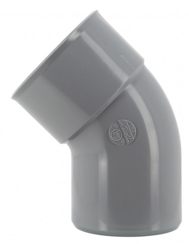 Coude Mâle-Femelle à 45° D.80mm NICOLL CR4