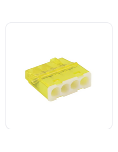 Boîte de 100 connecteurs Mini Connex 4 entrées jaune BLM 460140 2