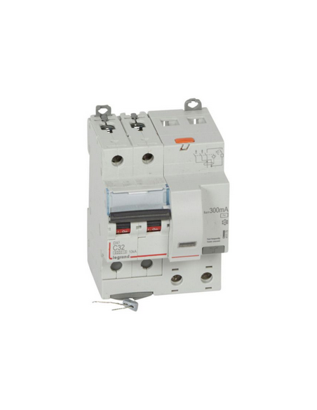 Disjoncteur Différentiel DX3 Vis 2 Pôles 400V 32A  Type AC 300MA 10KA Courbe C 4 Modules LEGRAND 411175