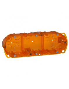 Boîte Batibox multi-matériaux 3 postes ou 6 à 8 modules utilisation verticale ou horizontale profondeur 50mm LEGRAND 080123 2
