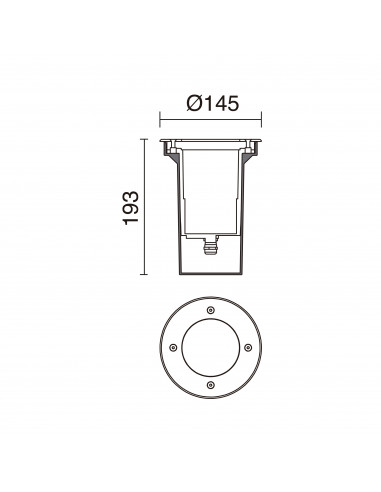 Encastré au sol MALVA IP67 LED COB 7W 860lm CRI80 3000K 10º Acier inoxydable NOVOLUX LIGHTING 1023A-L3107B10-30
