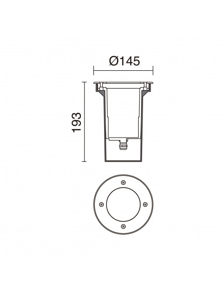 Encastré au sol MALVA IP67 LED COB 7W 860lm CRI80 3000K 10º Acier inoxydable NOVOLUX LIGHTING 1023A-L3107B10-30