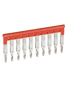 Peigne pour 10 blocs de jonction à vis ou ressort viking 3 pas 5mm rouge LEGRAND 037501