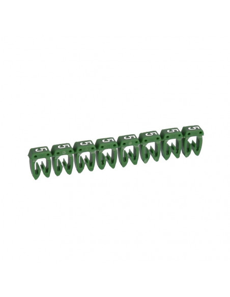 1200 Repères CAB 3 pour filerie 0,5mm² à 1,5mm² et blocs de jonction avec chiffre 5 vert LEGRAND 038215