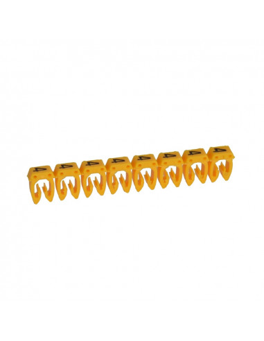 1200 Repères CAB 3 pour filerie 1,5mm² à 2,5mm² avec chiffre 4 jaune LEGRAND 038224