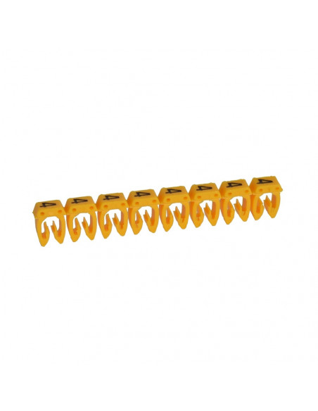 1200 Repères CAB 3 pour filerie 1,5mm² à 2,5mm² avec chiffre 4 jaune LEGRAND 038224