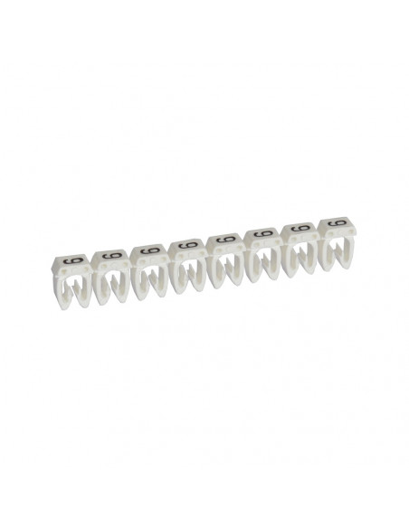 300 Repères CAB 3 pour filerie 1,5mm² à 2,5mm² avec chiffre 9 blanc LEGRAND 038229