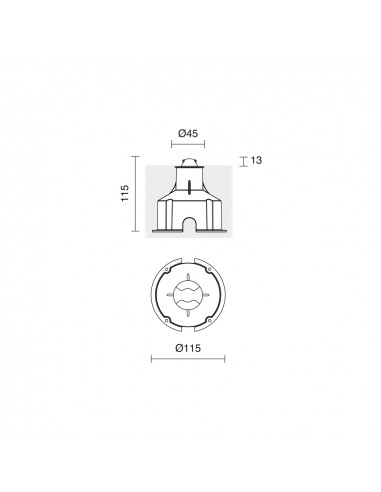 Encastré de sol 2 émission s GARDA IP67 LED SMD 2W 170lm 27lm CRI80 3000K Antracita NOVOLUX LIGHTING 1070B-L3102FX0-04