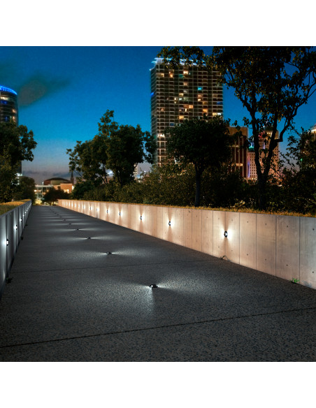 Encastré de sol 2 émission s GARDA IP67 LED SMD 2W 170lm 27lm CRI80 3000K Antracita NOVOLUX LIGHTING 1070B-L3102FX0-04