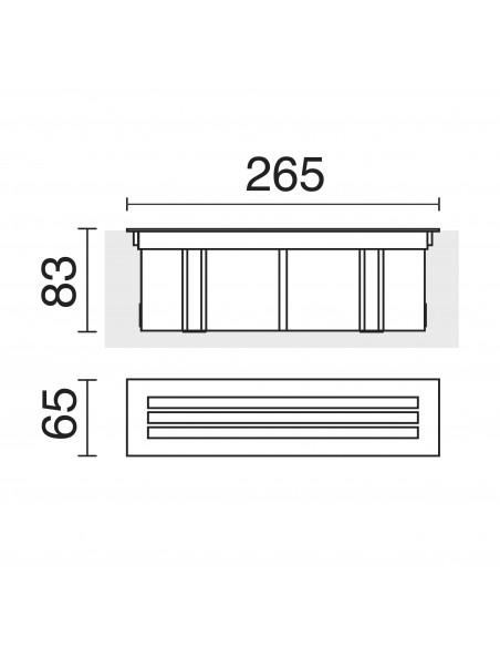 Encastré mural RUA IP67 LED SMD 6.50W 720lm 280lm CRI90 3000K 110º Acier inoxydable NOVOLUX LIGHTING 1088C-L3106F90-30