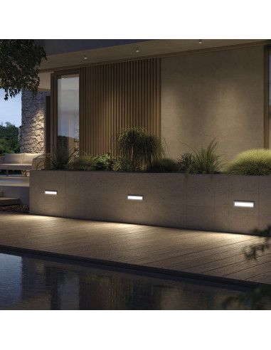Encastré mural RUA Grid IP67 LED SMD 6.50W 720lm 280lm CRI90 3000K 110º Acier inoxydable NOVOLUX LIGHTING 1088D-L3106F90-30