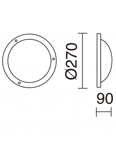 Applique MIR IP65 E27 15W Blanc NOVOLUX LIGHTING 203B-G05X1A-01