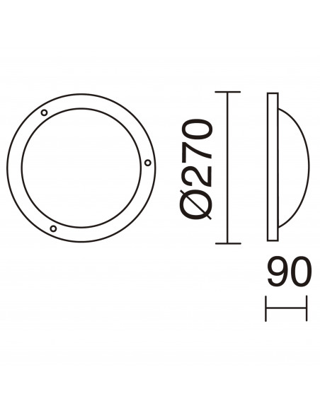 Applique MIR IP65 E27 15W Blanc NOVOLUX LIGHTING 203B-G05X1A-01