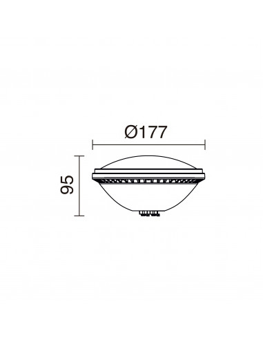 Lampe subaquatique PAR 56 LED IP68 LED SMD 18W 2500lm 6500K 120º NOVOLUX LIGHTING 233D-L0318D-01