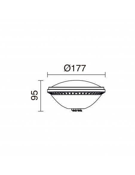 Lampe subaquatique PAR 56 LED IP68 LED SMD 18W 2500lm 6500K 120º NOVOLUX LIGHTING 233D-L0318D-01