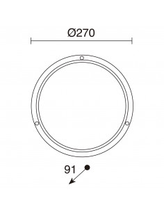 Applique PLAFF Round IP65 E27 42W Blanc NOVOLUX LIGHTING 240E-G05X1A-01 2