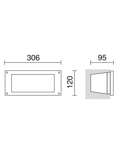 Encastré mural DUBLIN IP54 E27 42W Gris NOVOLUX LIGHTING 401B-G05X1A-03