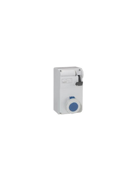 Coffret P17 IP55 avec interrupteur et 1 prise 32A 2P+T de 200V à 250V 50Hz à 60Hz LEGRAND 056629