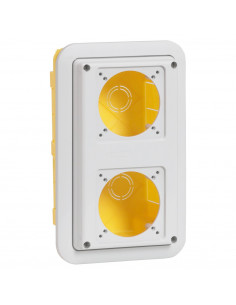 Boîte encastrement P17 pour maçonnerie IP55 pour 2 prises 16A ou domestique référence 057671 LEGRAND 057721 2