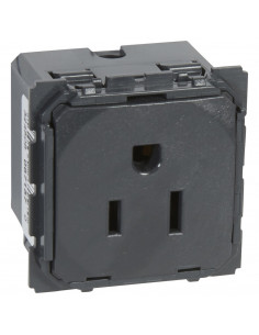 Prise de courant standard américain Céliane 15A 2P+T LEGRAND 067157
